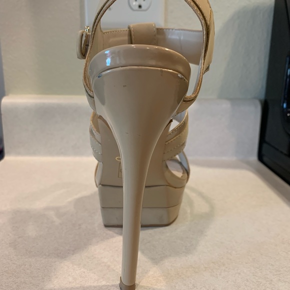 Nude suede platform pumps from ALDO. Used mildly. - Picture 15 of 16